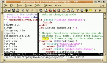 Miniatura Vim Editor de Texto